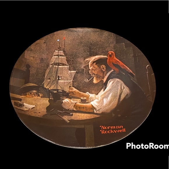 EUC•Norman Rockwell “The Ship Builder” numbered Collectors plate - Picture 2 of 5